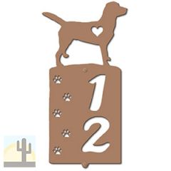 636262 - Labrador Cut Outs Two Digit Address Number Plaque