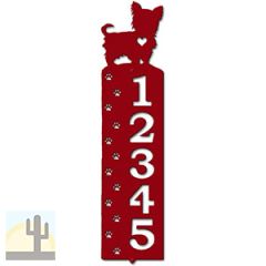 636325 - Yorkie Cut Outs Five Digit Address Number Plaque