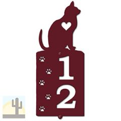 636362 - Cat Tracks Cut Outs Two Digit Address Number Plaque