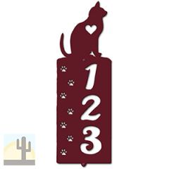 636363 - Cat Tracks Cut Outs Three Digit Address Number Plaque