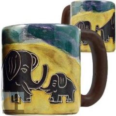 215635 - 510B3 - Mara Stoneware Mug 16oz Elephants