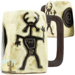 215933 - 511W2 - Mara Stoneware Mug 12oz Square Petroglyph