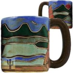 216185 - 510F6 - Mara Stoneware Mug 16oz Mountains