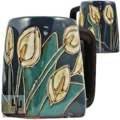 216258 - 511S3 - Mara Stoneware Mug 12oz Square Lilies