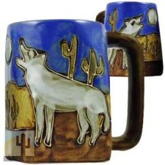 216259 - 511S4 - Mara Stoneware Mug 12oz Square Howl Wolf