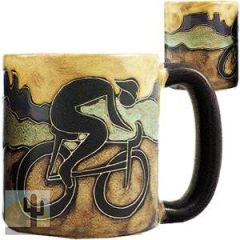 216683 - 510G5 - Mara Stoneware Mug 16oz Bicyclist