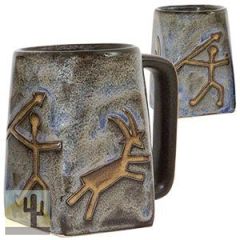 216762 - 511A2 - Mara Stoneware Mug 12oz Petroglyph Blue
