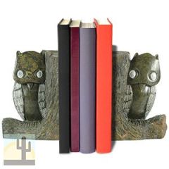 119013-201 - 119013-201 - Zimbabwe Rapoco Stone Carved Owl Bookends