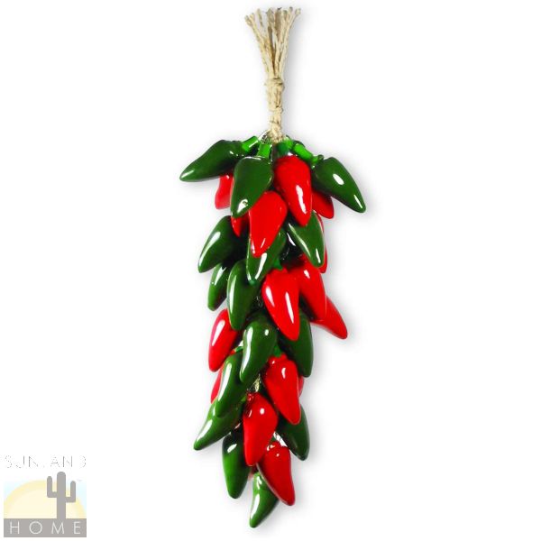 Ceramic Red and Green Jalapeno Chili Ristra
