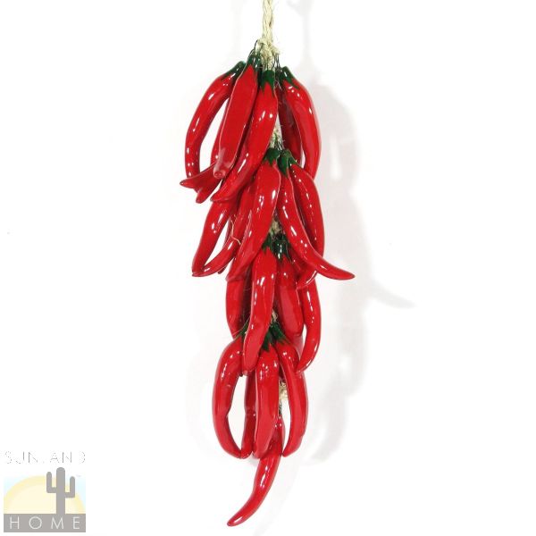 111032 - Red Ceramic Chili Pepper Ristra - Serranos