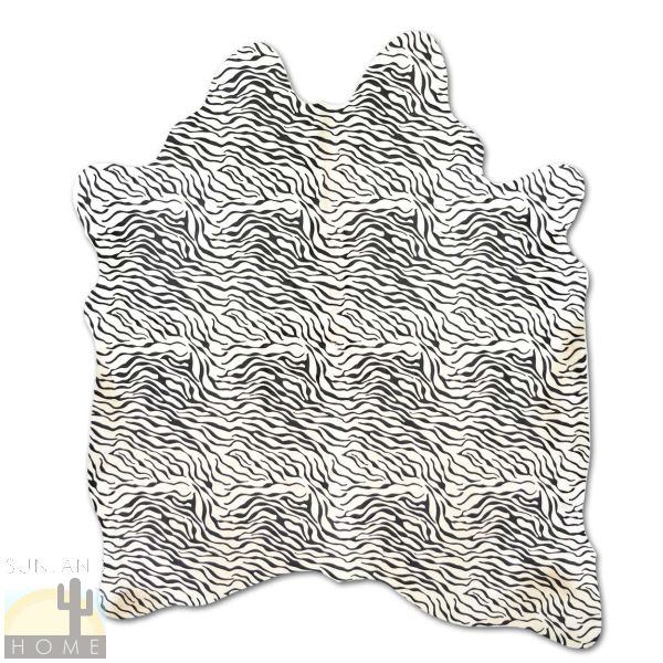 12416 - One-of-a-Kind - Baby Zebra Print on Off-White - Value Line Cowhide - 73in x 66in