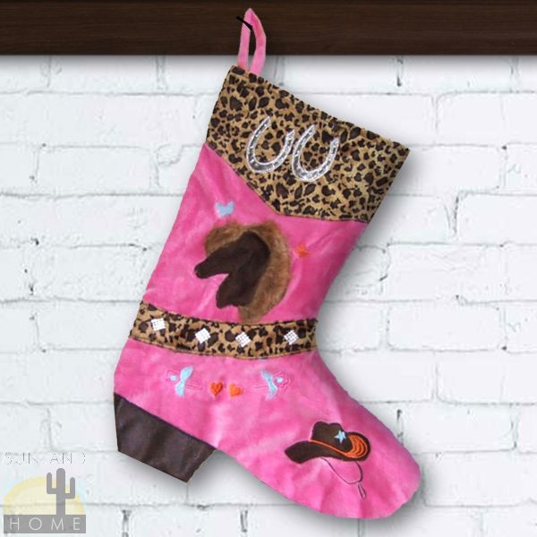 JX117 Cowgirl Leopard Holiday Stocking number 144648