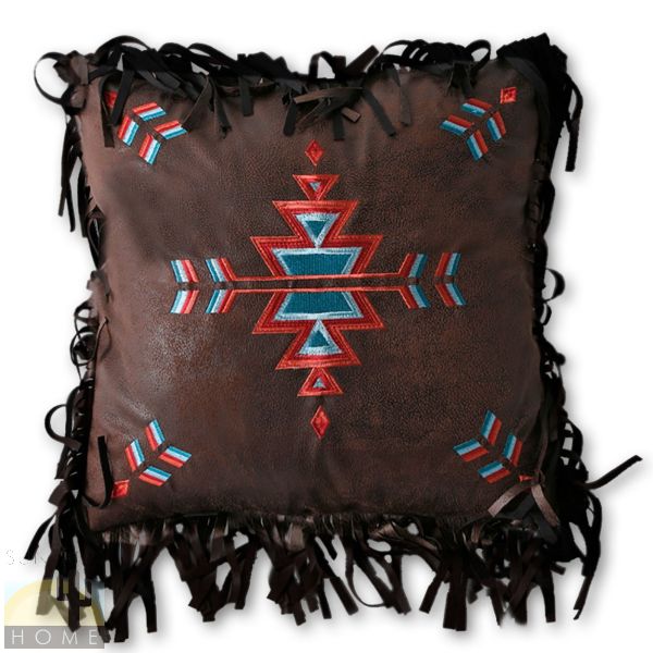 JB2072 Turquoise Chamarro Embroidered Cross 18in Accent Pillow number 144722