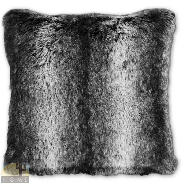 JB3059 Faux Fur Black Wolf 18in Accent Pillow number 144739