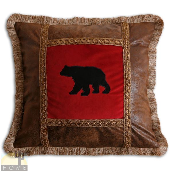 JB4003 Red Bear 18in Accent Pillow number 144740