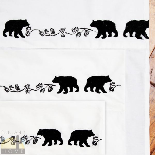 JS200-K Embroidered Bear King Sheet Set number 144901