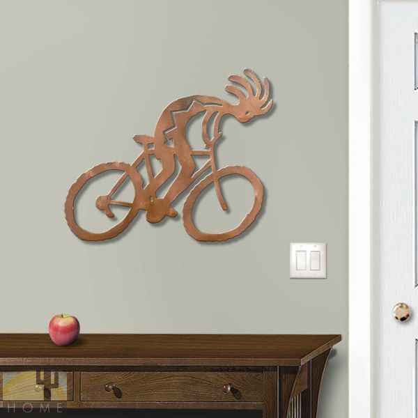 165603 - 24in Southwest Elements Trail Biker Metal Wall Art in Rust Finish