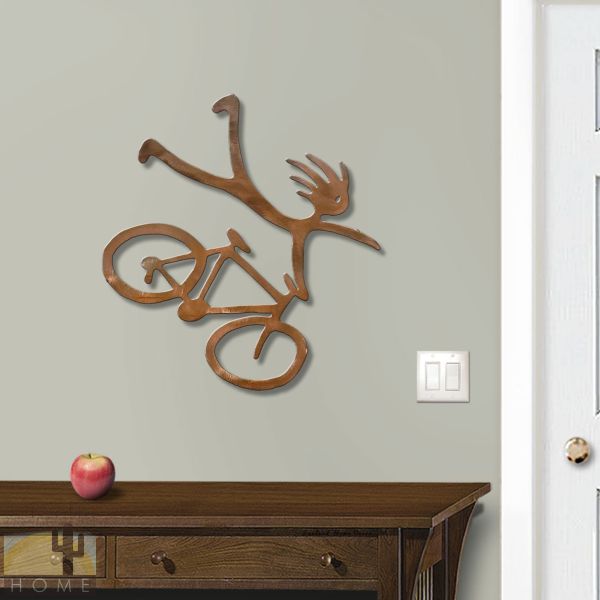 165613 - 24in Southwest Elements Endo Metal Wall Art in Rust Finish