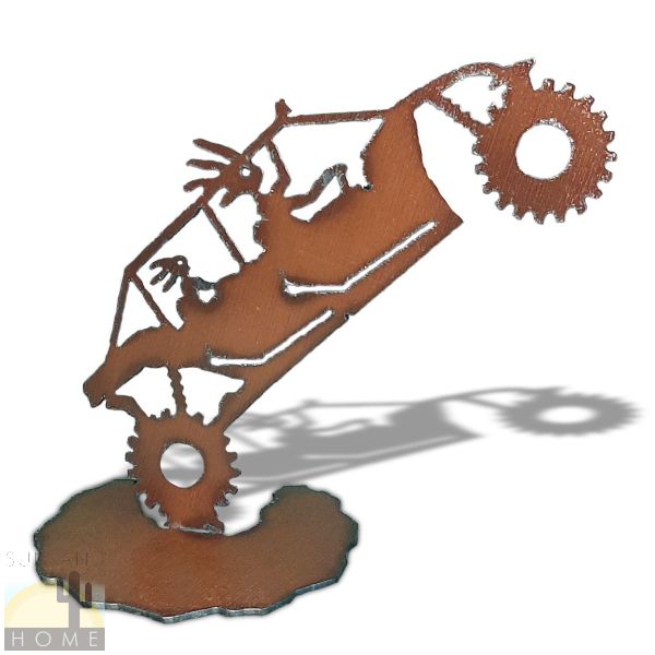 165911 - 7in Rustic Metal Table Top Sculpture - Sand Rail Rock Climber