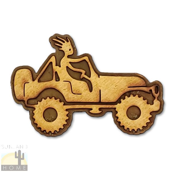 166205 - 4.5in Jeep Magnets Wood on Metal Magnet