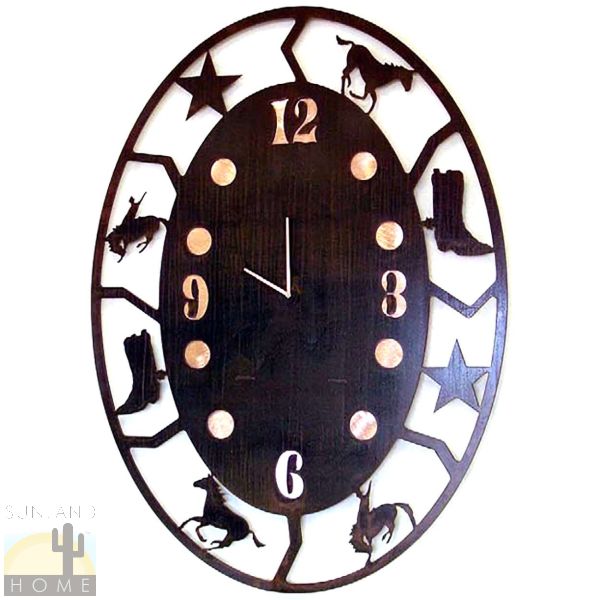 IC9847 Oval Rodeo Wall Clock