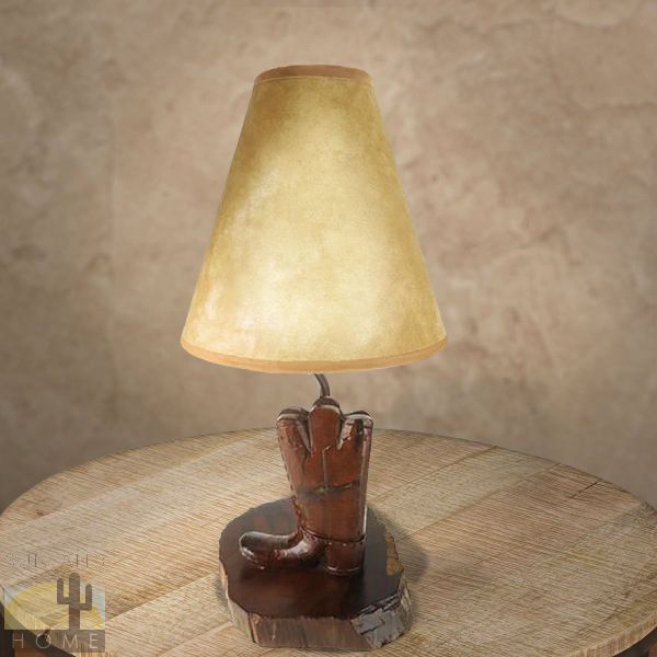 172021 - Boot Ironwood Vanity Lamp with Shade