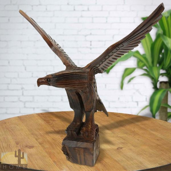 172136 - 11in Tall Flying Eagle Ironwood Carving