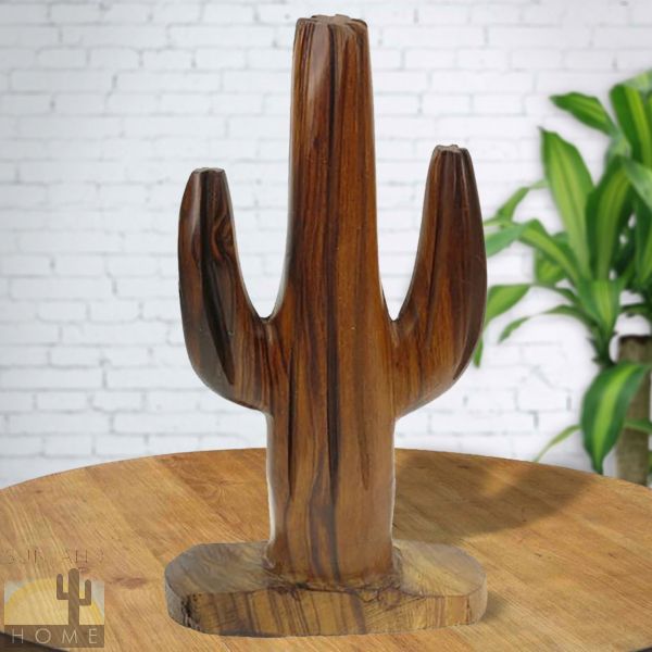 172156 - 12in Tall Saguaro Cactus Ironwood Carving