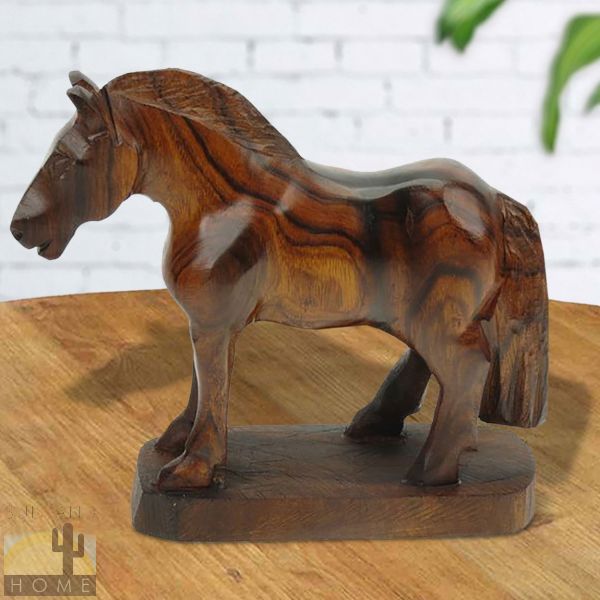 172191 - 5in Long Horse Ironwood Carving