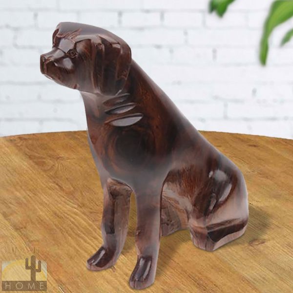 172202 - 6-7in Tall Dog Ironwood Carving