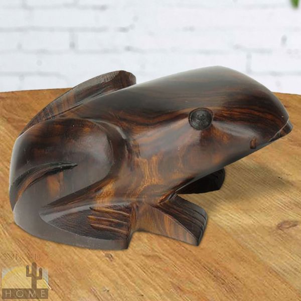 172215 - 4in Long Frog Ironwood Carving