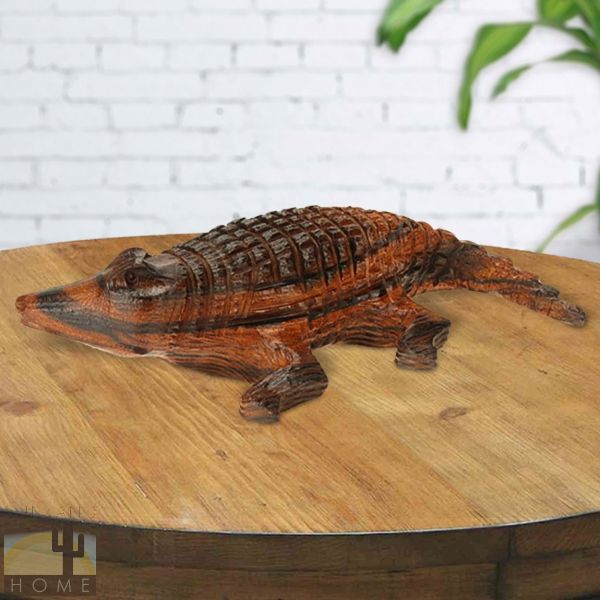 172225 - 10in Long Alligator Ironwood Carving