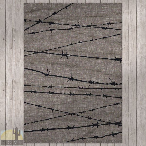 4ft x 5ft (46in x 64in) Barbed Wire Area Rug number 202012