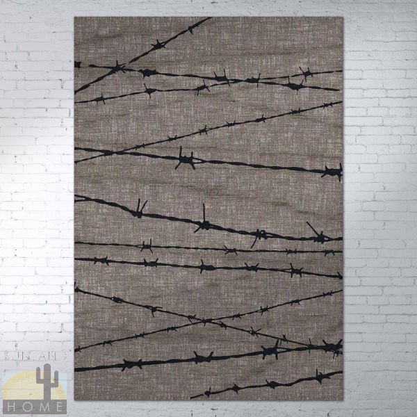5ft x 8ft (64in x 92in) Barbed Wire Area Rug number 202013