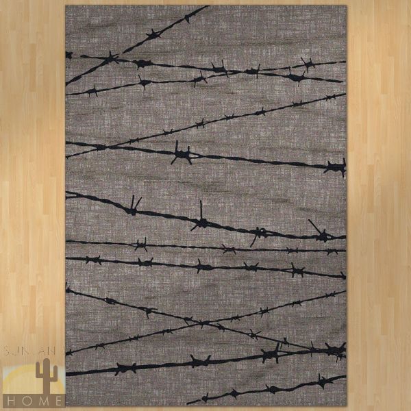 8ft x 11ft (92in x 129in) Barbed Wire Area Rug number 202014