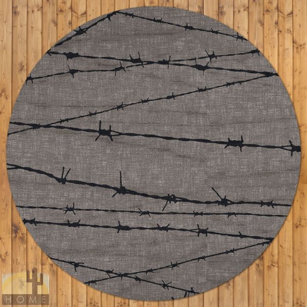 8ft Diameter (92in) Barbed Wire Round Area Rug number 202016