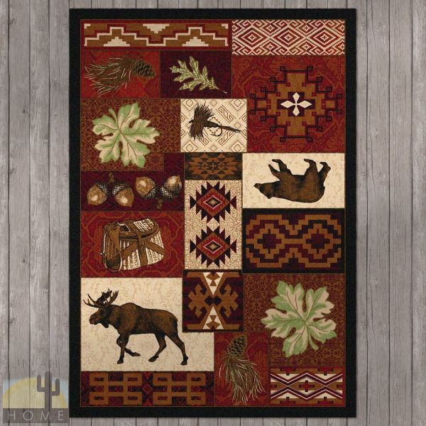 4ft x 5ft (46in x 64in) Bear Creek Lodge Area Rug number 202022