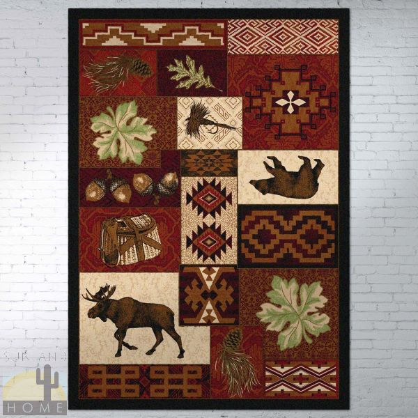 5ft x 8ft (64in x 92in) Bear Creek Lodge Area Rug number 202023