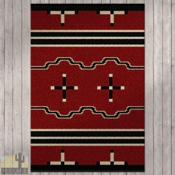4ft x 5ft (46in x 64in) Big Chief Red Area Rug number 202032