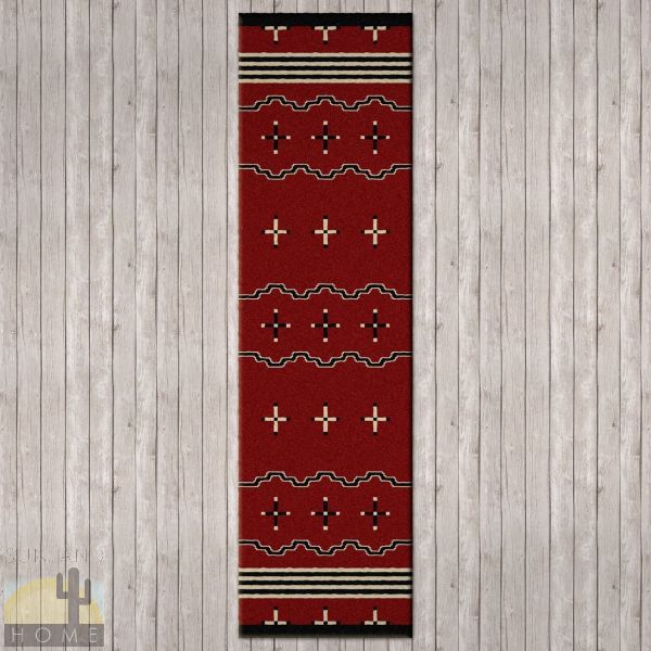 2ft x 8ft (25in x 92in) Big Chief Red Hall Runner number 202035