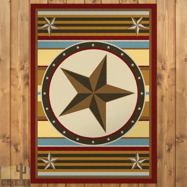 3ft x 4ft (32in x 47in) Hacienda Star Maize Area Rug number 202131