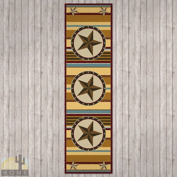 2ft x 8ft (25in x 92in) Hacienda Star Maize Hall Runner number 202135