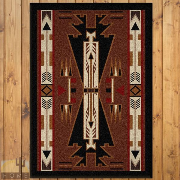 3ft x 4ft (32in x 47in) Horse Thieves Brown Area Rug number 202191