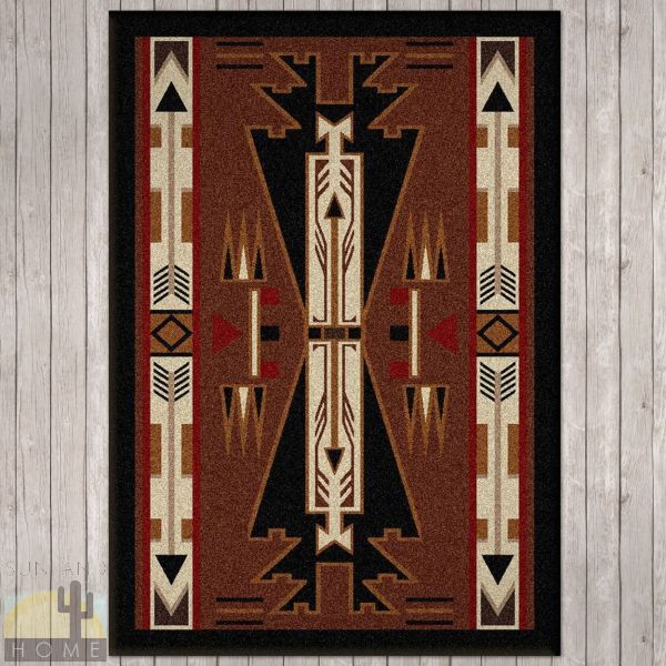 4ft x 5ft (46in x 64in) Horse Thieves Brown Area Rug number 202192