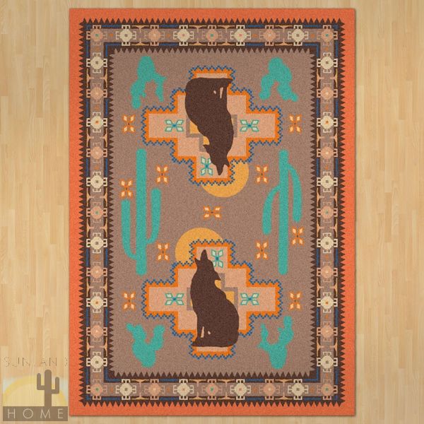 8ft x 11ft (92in x 129in) Howl At The Moon Desert Area Rug number 202204