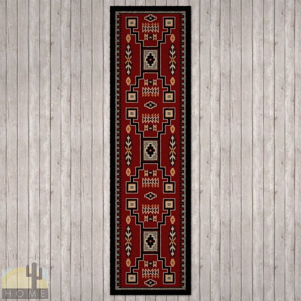 2ft x 8ft (25in x 92in) Old CrowRed Hall Runner number 202245