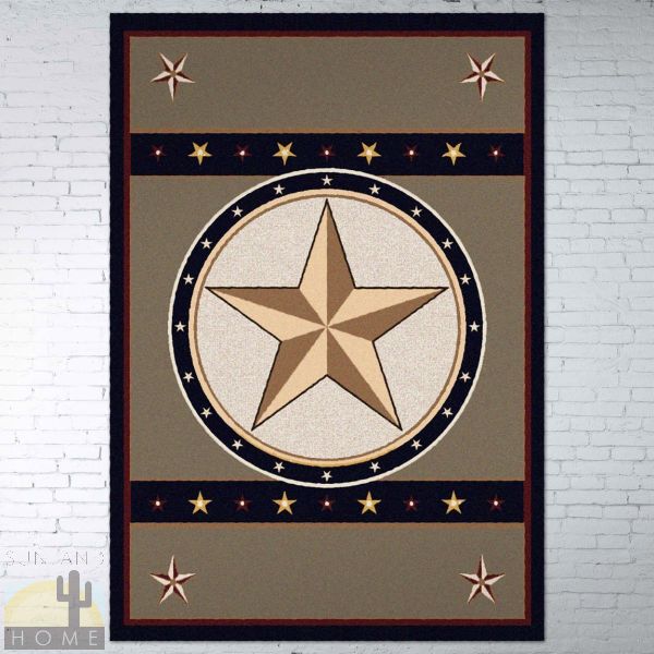 5ft x 8ft (64in x 92in) Sage Star Area Rug number 202293