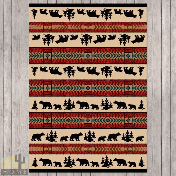4ft x 5ft (46in x 64in) Bear Adventure Area Rug number 202372
