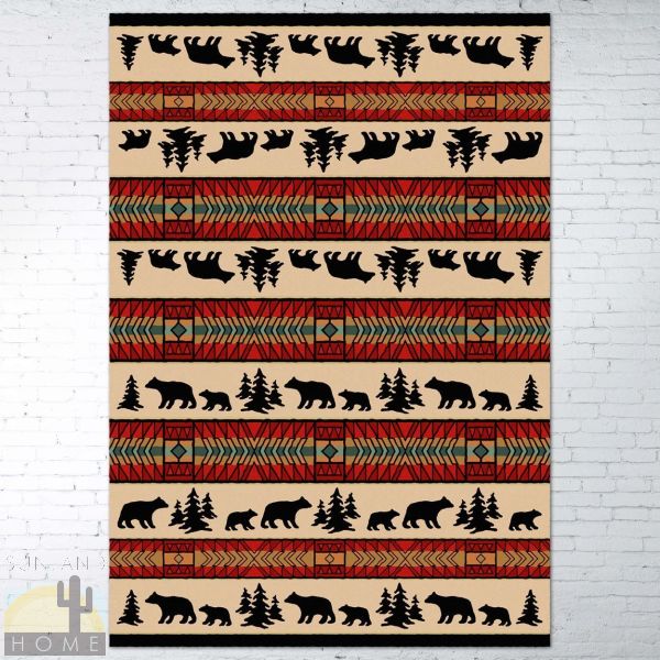 5ft x 8ft (64in x 92in) Bear Adventure Area Rug number 202373