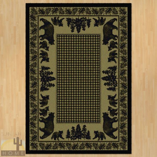 8ft x 11ft (92in x 129in) Bear Family Area Rug number 202394